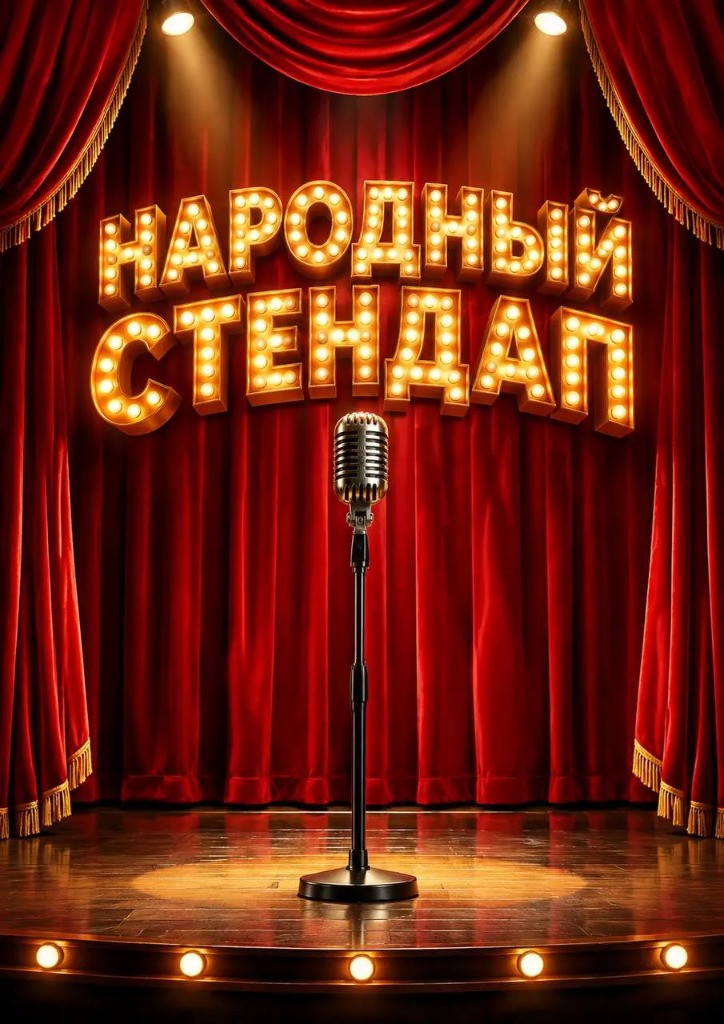 Официальная афиша фестиваля стендап-комедии Народный Стендап